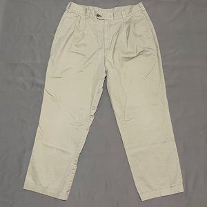 Tommy Hilfiger Men Size 36 X 30 Beige Khaki Chino Flat Front Zip Mid Rise Pants